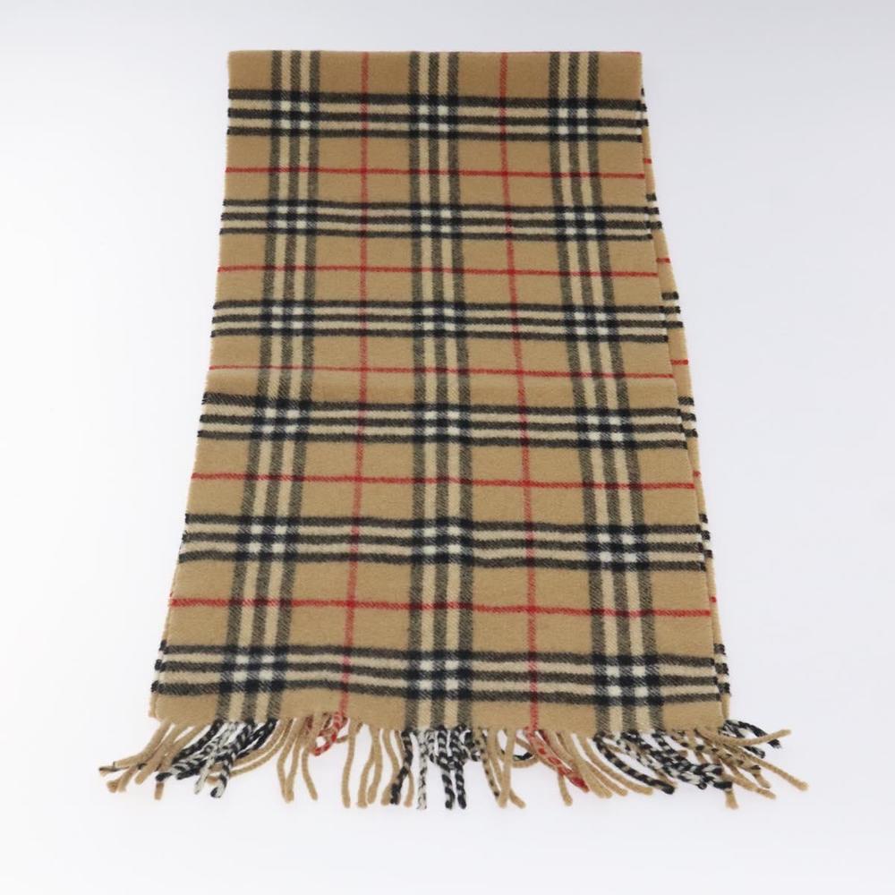 Burberrys Nova Check Scarf Wool Beige Auth am8415 - Picture 5 of 6